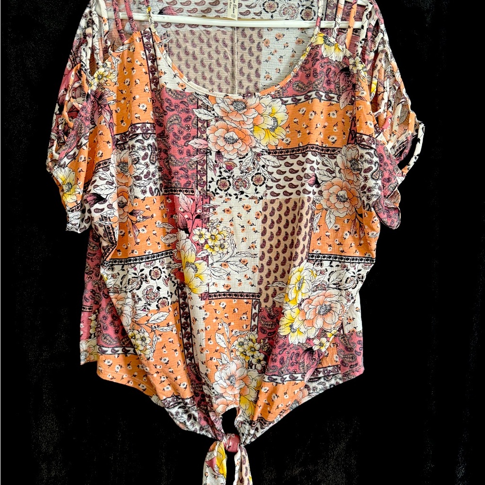 Floral Patchwork Women's Top